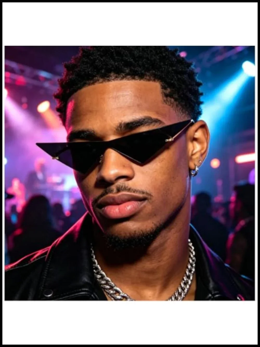 Triangle One Piece Frameless Sunglasses for Women Men Punk Rimless Ocean Lens